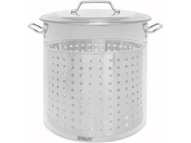 CONCORD S40-BAK Stainless Steel Stock Pot w/Steamer Basket, 40 Quart