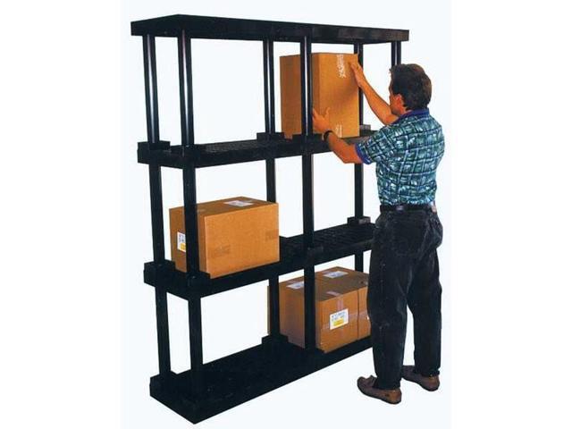 STRUCTURAL PLASTICS S3616B Freestanding Plastic Shelving, Open Style, 16 in D,