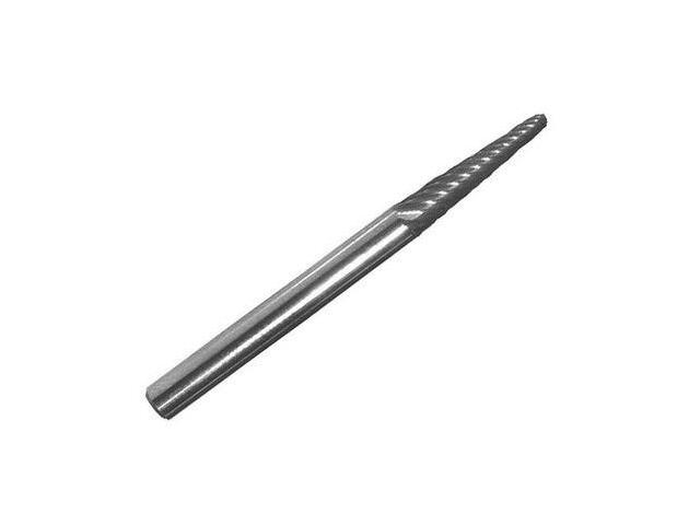 Drill America DUL Series Solid Carbide Miniature Bur, Double Cut, SL53 Cone, 1/8' Shank, 3/16' Head Diameter, 1/2' Cutting Length (Pack of 1)