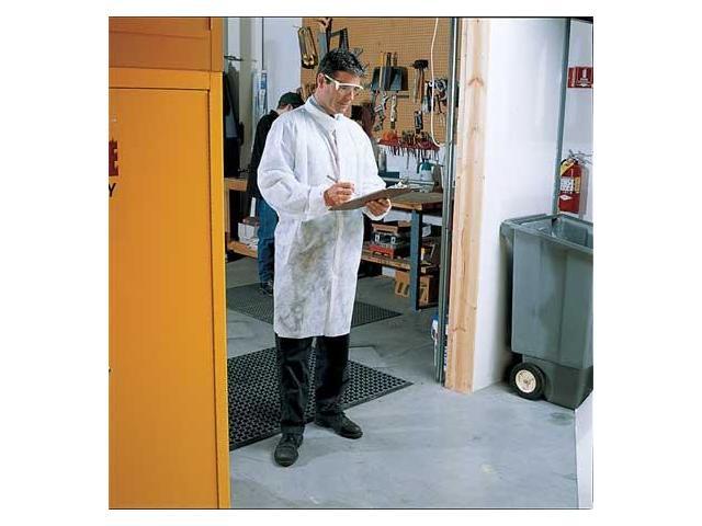 CELLUCAP 3317LGRA Disp. Coat,L,Polypropylene,White