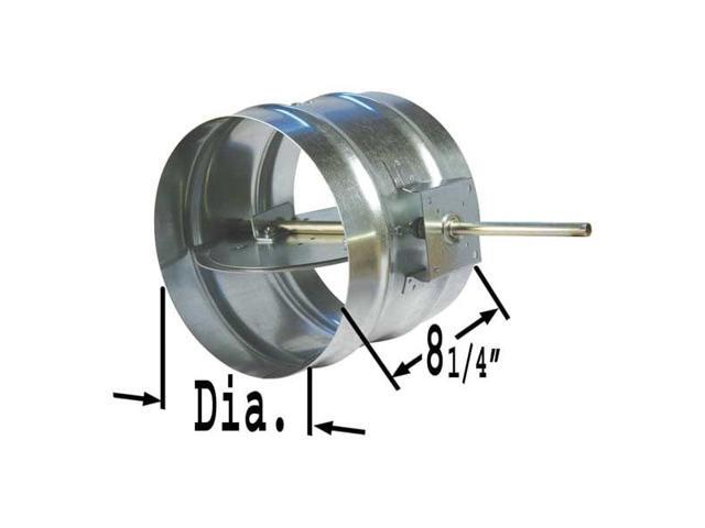 DAYTON 3HGN9 Volume Control Damper, 8-1/4'D, 10'DuctDia