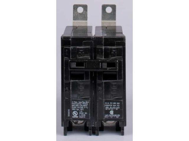 SIEMENS B250H Miniature Circuit Breaker, BL Series, 50A, 2 Pole, 120/240V AC,