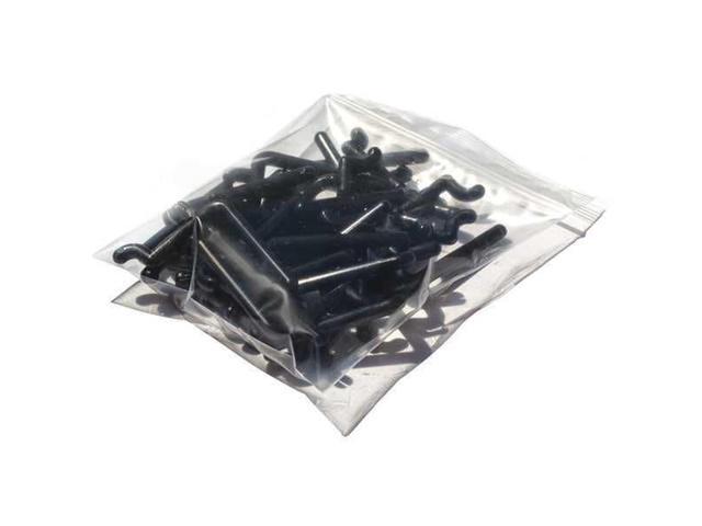 FUNCTIONAIRE 25-FH3-4 Locking Pegboard Hooks,2in. L,Black,PK25