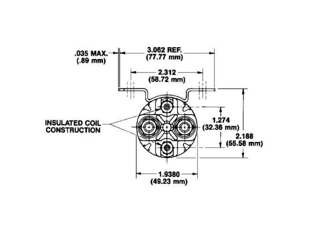 White Rodgers 124-114111 Solenoid, SPNO, 24 VDC Isolated Coil, Continuous Duty, Normally Open Continuous Contact Rating 100 Amps, Inrush 400 Amps