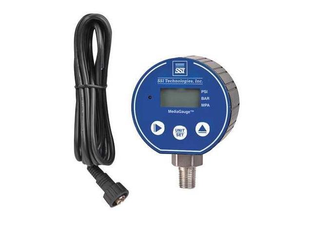 SSI MG-200-A-M12-R Digital Vacuum Gauge with Transmitter, 0 to 200 psi psi, 3