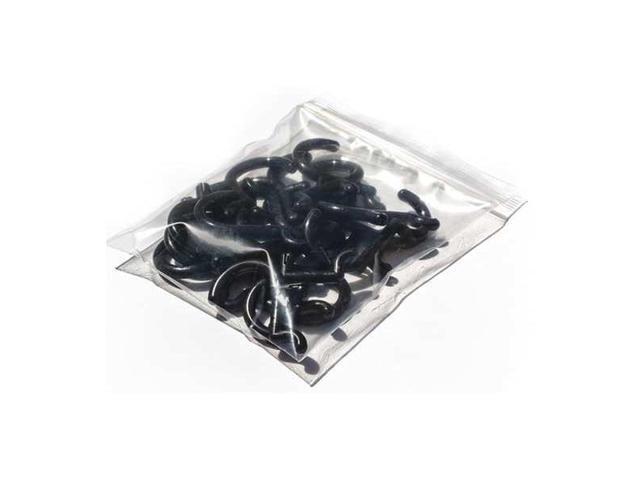 FUNCTIONAIRE 25-FH1-4 Locking Pegboard Hooks, 1 in. L, Blk, PK25