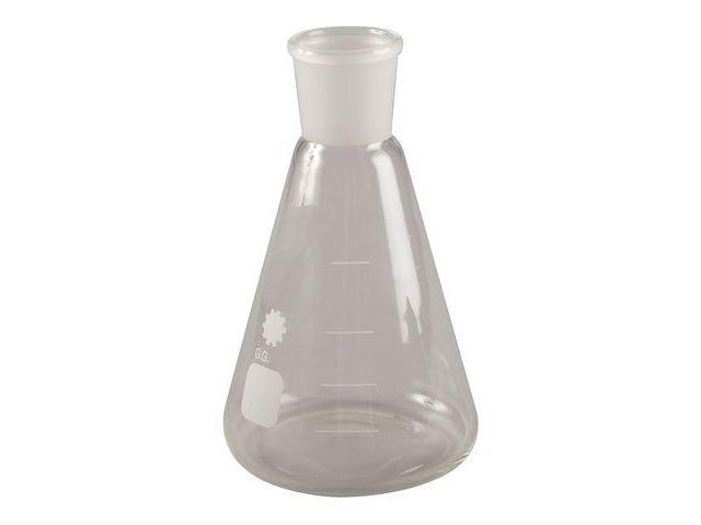 ZORO SELECT 5YHR6 Conical Flask,Ground Mouth,500 mL,PK6 (Formerly Lab Safety