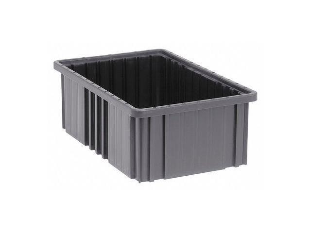 QUANTUM STORAGE SYSTEMS DG92060CO Polypropylene, Divider Box, Black, 16 1/2 in