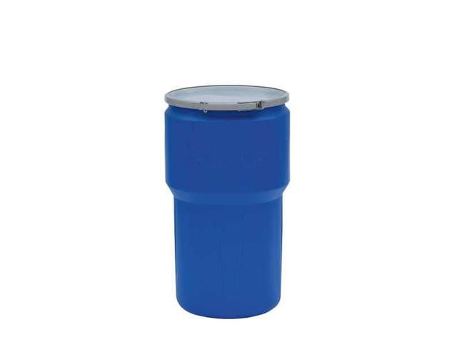 EAGLE MFG 1610MBGF Open Head Transport Drum, Polyethylene, 14 gal, Unlined, Blue