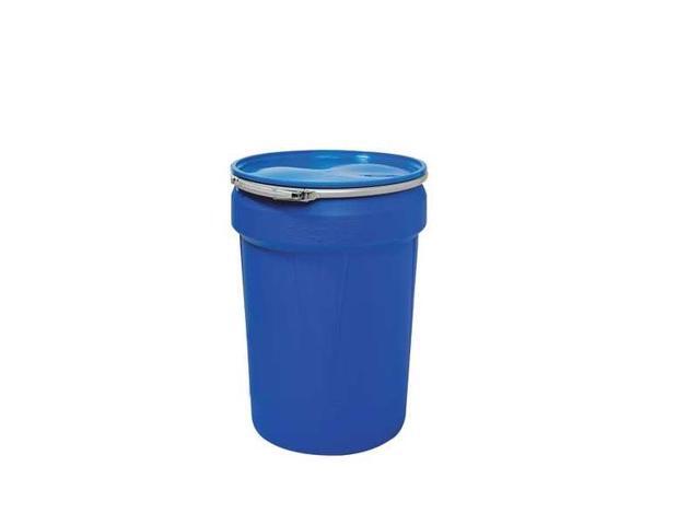 EAGLE MFG 1610MBGF Open Head Transport Drum, Polyethylene, 14 gal, Unlined, Blue