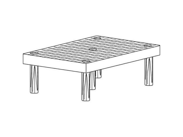 STRUCTURAL PLASTICS D3624 Dunnage Rack, 500 lb Load Capacity, HDPE, 12 in H x