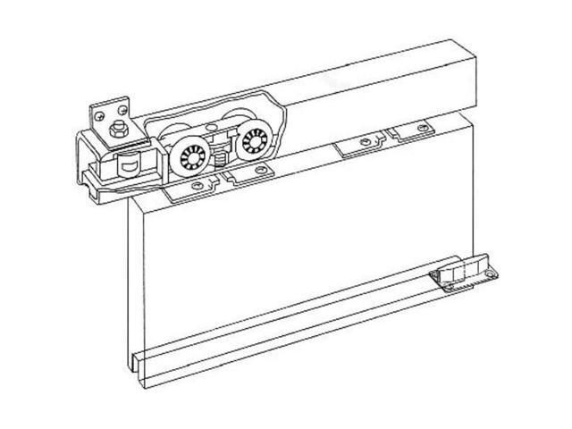 PEMKO H200A/8 Sliding Door Alum. Track and Hardware, 96'L x 1-5/16'W