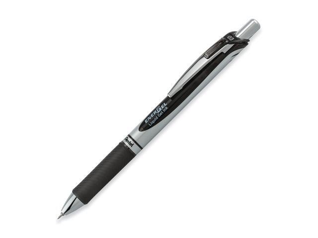 Pentel EnerGel RTX Retractable Liquid Gel Pen, Extra Fine Line, Needle Tip, Black Ink,12 pack (BLN73-A)