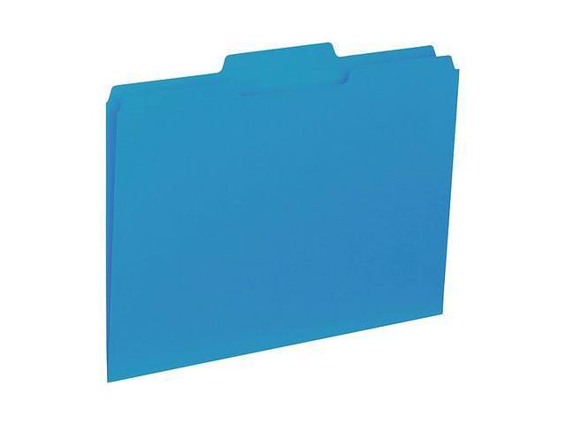 Business Source File Folder Interior Ltr 1/3' Cut 100/BX Blue 43562