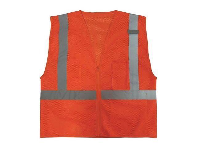 CONDOR 3ZDR8 2XL Class 2 High Visibility Vest, Orange