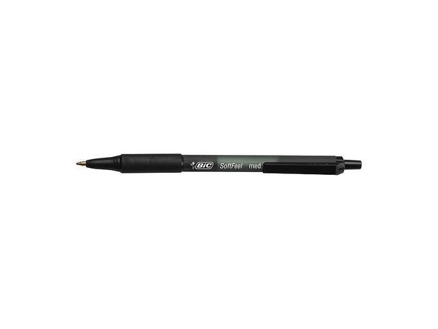 BIC Soft Feel Retractable Ballpoint Pen Black 1mm Medium 36/Pack SCSM361BK