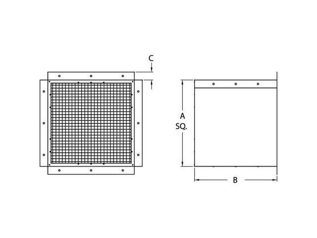 DAYTON 1WBU2 Fan Guard,24-1/8 In. H,24-1/8 In. W