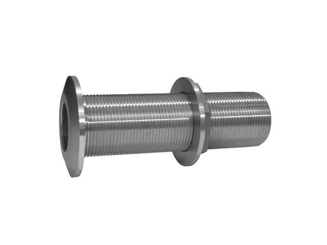 GROCO 1 1/2 SS EXTRA LONG THRU-HULL FITTING WITH NUT