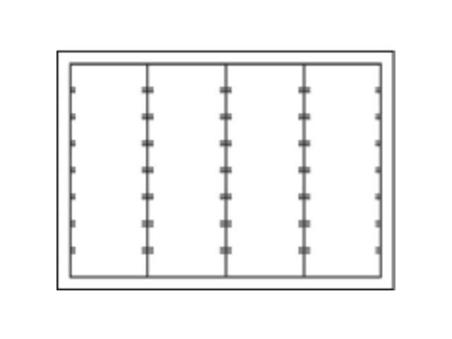DURHAM MFG 099-95-D928 Steel, 12 to 18 compartments, 12 1/2 in D x 3 1/8 in H x