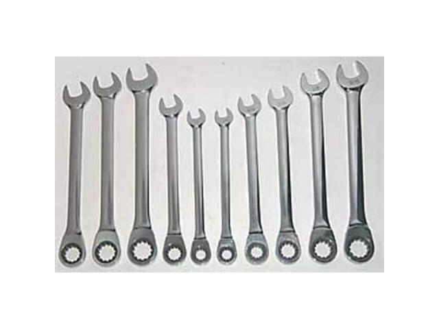 WESTWARD 1LCF4 Ratcheting Wrench Set,Pieces 10