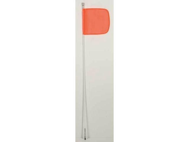 CHECKERS FS5L-O Warning Whip, White Whip, Orange Flag, Fiberglass Whip, Plastic