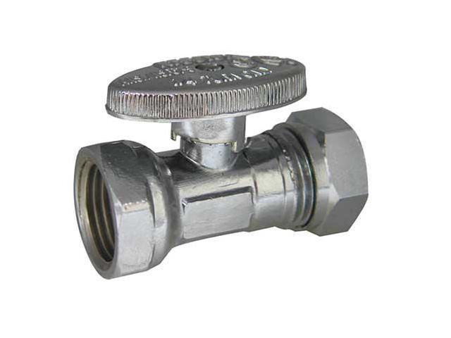 KISSLER 88-9040 1/4-Turn Stop, Straight, 1/2 Inx1/2 In