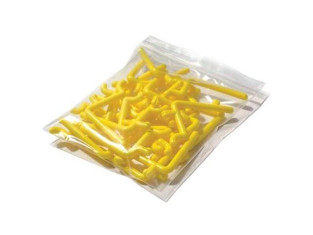 FUNCTIONAIRE 25-FH3-2 Locking Pegboard Hooks,2in. L,Yellow,PK25
