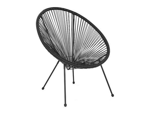 Photos - Chair Flash Furniture Valencia Oval Comfort Series Take Ten Black Rattan Lounge  8891428928 
