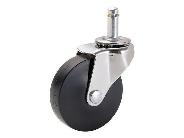 ZORO SELECT 42004 Swivel Stem Caster,Rubber,2-1/2 in,75 lb