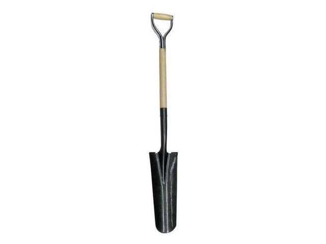 Photos - Other Garden Tools Westward 4LVR8 14 ga Drain Spade Shovel, Steel Blade, 30 in L Natural Wood 