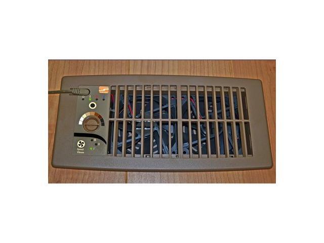 Flush Mount Heating and Air Conditioning Booster Fan, Brown