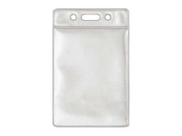 Advantus Vinyl ID Badge Holders - Vertical - Vinyl - 50 / Pack - Clear