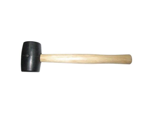 WESTWARD 6DWK9 2 lb Rubber Mallet, 3 1/2 in Face Dia., 13 3/8 in L Wood Handle