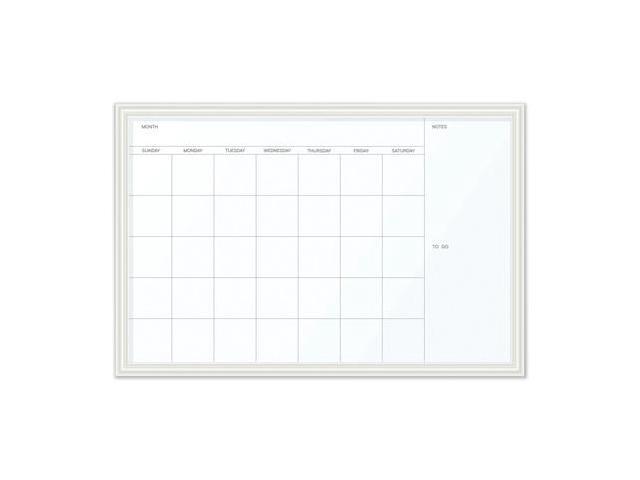 U Brands Magnetic Dry Erase Calendar 40 x 30 Inches White Décor Frame 2918U00-01