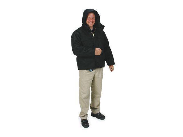 ZORO SELECT 2KTH9 Coat, 1000-denier Condura(R) Nylon, Zipper, Black, Xl