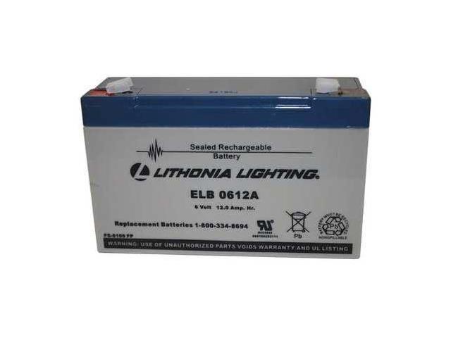 Photos - Chandelier / Lamp LITHONIA LIGHTING ELB 0612A Battery, Lead Calcium, 6V, 12A/HR.