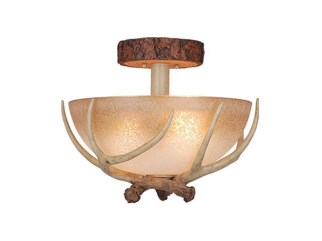 Vaxcel CF33016NS Lodge Semi-Flush Mount 16 Noachian Stone Finish