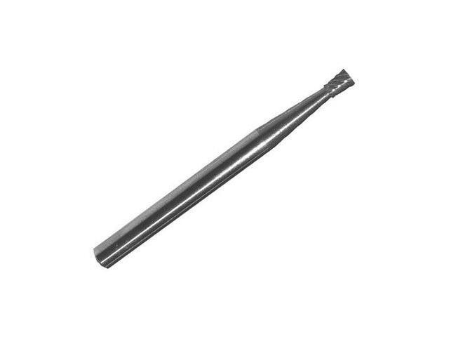 Drill America DUL Series Solid Carbide Miniature Bur, Double Cut, SN51 Inverted Cone, 1/8' Shank, 1/4' Head Diameter, 1/4' Cutting Length (Pack of 1)