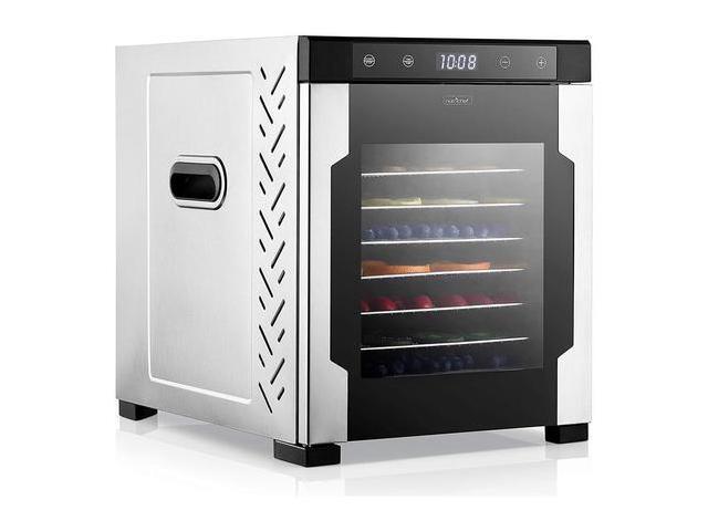 NutriChef NCFD10S 10 Shelf 900W Kitchen Countertop Food Dehydrator with Timer