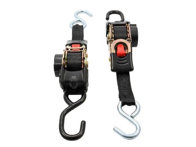 Camco Retractable Tie Down Straps - 1' Width 6' Dual Hooks