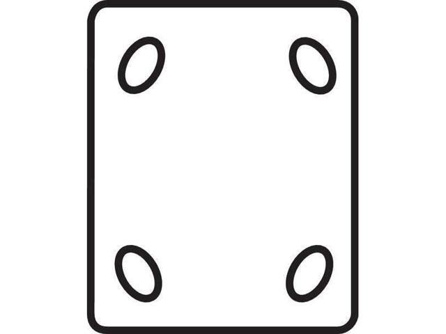 ZORO SELECT 1NWJ1 Rgd Plate Castr,Rubber,4 in.,350 lb,Rllr