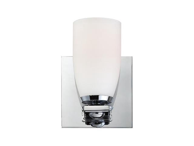 Photos - Chandelier / Lamp ELK LIGHTING BV1521-10-15 Sphere 1-Light Vanity Sconce in Chrome with Whit