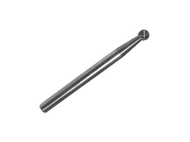 Drill America DUL Series Solid Carbide Miniature Bur, Double Cut, SD81 Ball End, 3/16' Shank, 3/16' Head Diameter, 3/16' Cutting Length (Pack of 1)