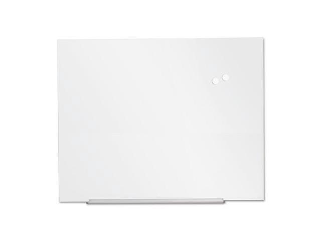 Universal Frameless Magnetic Glass Marker Board, 48' X 36', White UNV43203