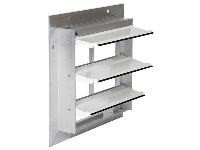 DAYTON 4C556 12 in 15'H-W 5.75'L Aluminum Backdraft Damper, 12-1/2 in x 12-1/2