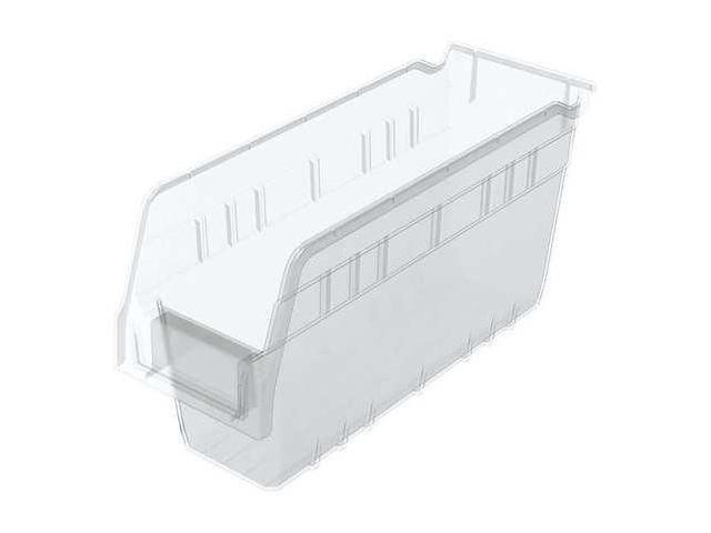 AKRO-MILS 30040SCLAR Clear Shelf Bin, 11-5/8'L x 4-1/8'W x 6'H