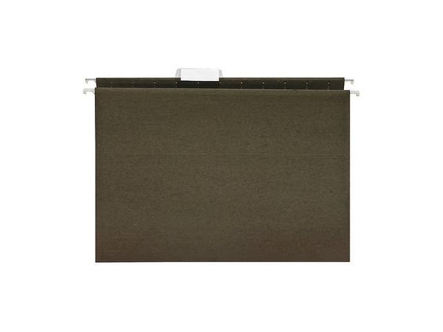 Business Source Hanging Folder 1/5 Tab Cut Letter 25/BX Standard Green 17533