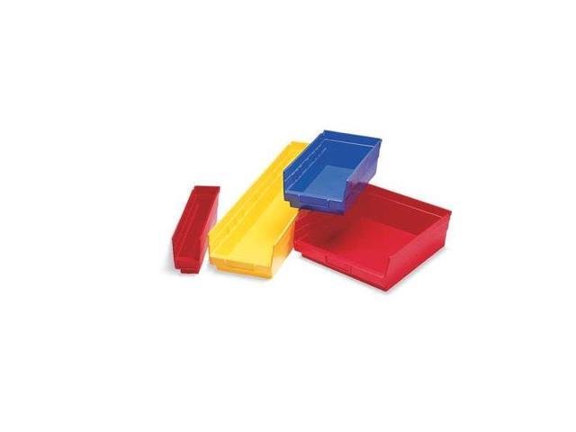 AKRO-MILS 30184YELLO Shelf Storage Bin, Plastic, Yellow, 4 in H, 8 3/8 in W, 23