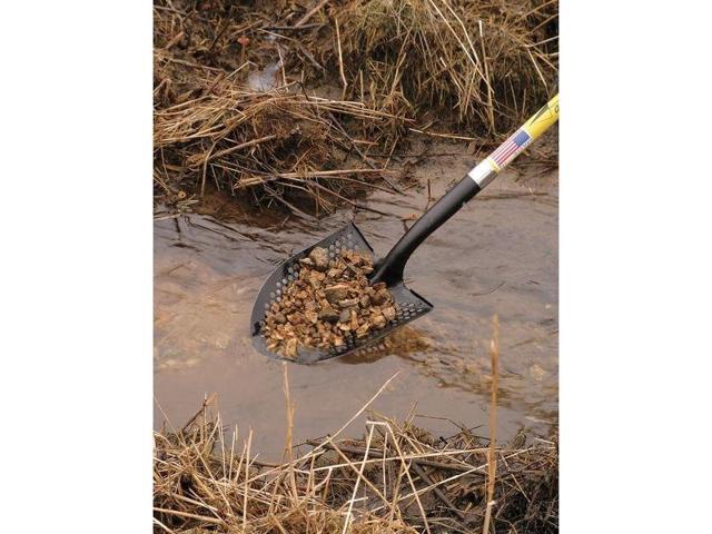 SEYMOUR MIDWEST 49500GR Round Point Mud/Sifting Shovel, 14 ga #2 Blade, Steel