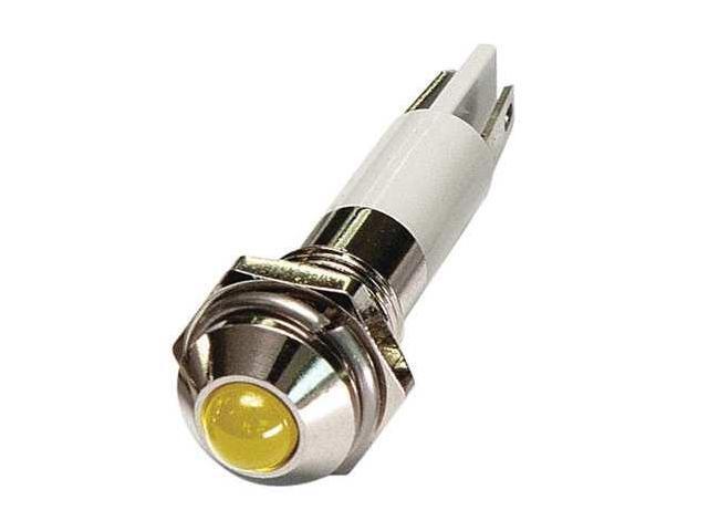 ZORO SELECT 24M049 Round Indicator Light,Yellow,120VAC